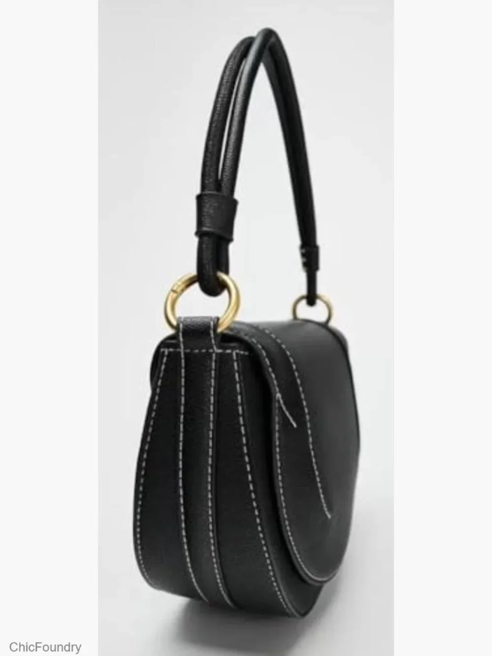 Slouchy PU Leather Crescent Hobo Bag Crossbody Shoulder Purse